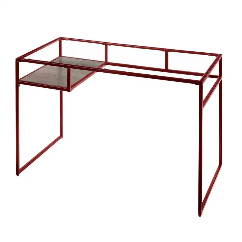 Scrivania Yasin Acme Furniture rosso/vetro
