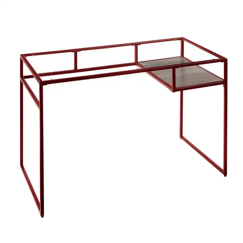 Scrivania Yasin Acme Furniture rosso/vetro