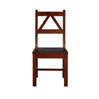 Sedia da ufficio in legno massello Titian Espresso Brown - Linon: Finitura Antique Tobacco, struttura in pino, senza braccioli