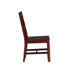 Sedia da ufficio in legno massello Titian Espresso Brown - Linon: Finitura Antique Tobacco, struttura in pino, senza braccioli