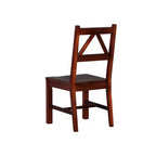 Sedia da ufficio in legno massello Titian Espresso Brown - Linon: Finitura Antique Tobacco, struttura in pino, senza braccioli