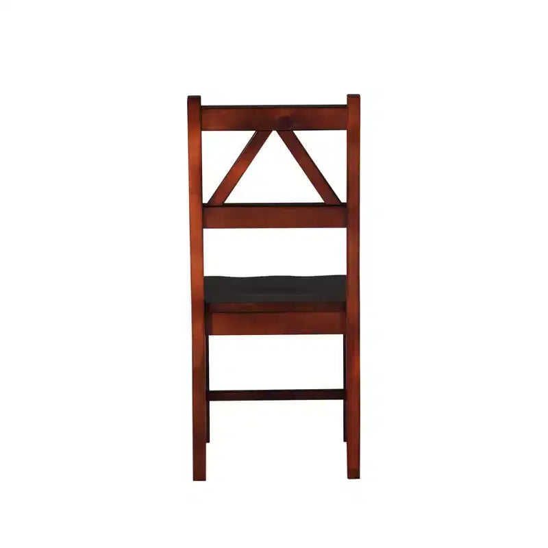 Sedia da ufficio in legno massello Titian Espresso Brown - Linon: Finitura Antique Tobacco, struttura in pino, senza braccioli