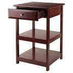 Winsome 30.71" Delta Printer Stand Noce: Armadietti da ufficio Mid-Century Modern, 2 ripiani e pulizia localizzata