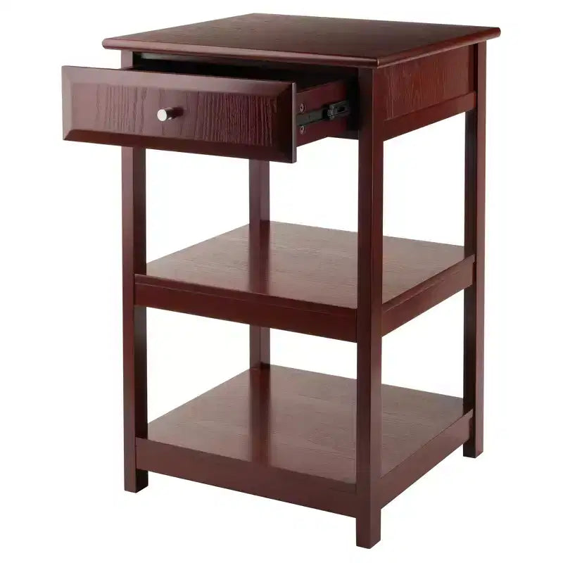 Winsome 30.71" Delta Printer Stand Noce: Armadietti da ufficio Mid-Century Modern, 2 ripiani e pulizia localizzata