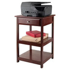 Winsome 30.71" Delta Printer Stand Noce: Armadietti da ufficio Mid-Century Modern, 2 ripiani e pulizia localizzata