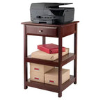 Winsome 30.71" Delta Printer Stand Noce: Armadietti da ufficio Mid-Century Modern, 2 ripiani e pulizia localizzata