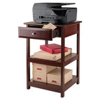 Winsome 30.71" Delta Printer Stand Noce: Armadietti da ufficio Mid-Century Modern, 2 ripiani e pulizia localizzata