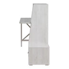 Senda Scrivania multi-contenitore in rovere bianco - HOMES: Inside + Out: stile tradizionale, ricarica USB, ripiani aperti