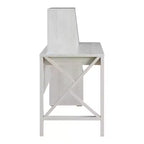 Senda Scrivania multi-contenitore in rovere bianco - HOMES: Inside + Out: stile tradizionale, ricarica USB, ripiani aperti