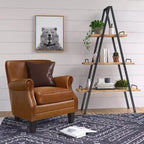 Libreria industriale 67" Morris A-Frame naturale/nero - Finch: Struttura in metallo, 3 ripiani