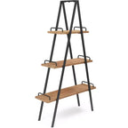 Libreria industriale 67" Morris A-Frame naturale/nero - Finch: Struttura in metallo, 3 ripiani