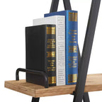 Libreria industriale 67" Morris A-Frame naturale/nero - Finch: Struttura in metallo, 3 ripiani