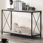 HOMES: Inside + Out Set 3 pz tavolino da caffè e 2 tavolini laterali Rosslea Nero/Grigio