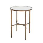 Tavolino ovale Lia Accent bronzo antico - Martha Stewart: Piccolo tavolino specchiato, stile rustico country