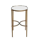 Tavolino ovale Lia Accent bronzo antico - Martha Stewart: Piccolo tavolino specchiato, stile rustico country
