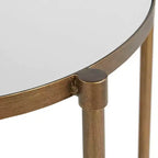 Tavolino ovale Lia Accent bronzo antico - Martha Stewart: Piccolo tavolino specchiato, stile rustico country