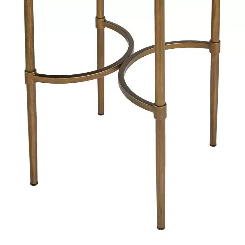 Tavolino ovale Lia Accent bronzo antico - Martha Stewart: Piccolo tavolino specchiato, stile rustico country