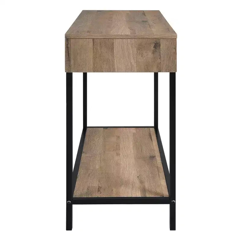 Tavolo da ingresso Quinton 30" Rovere recuperato - Arredamento OSP Home: Telaio in acciaio, Cassetto, Ripiano inferiore