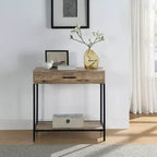Tavolo da ingresso Quinton 30" Rovere recuperato - Arredamento OSP Home: Telaio in acciaio, Cassetto, Ripiano inferiore
