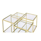 Tavolino Uchenna da 34" in Vetro Trasparente/Finitura Oro - Acme Furniture