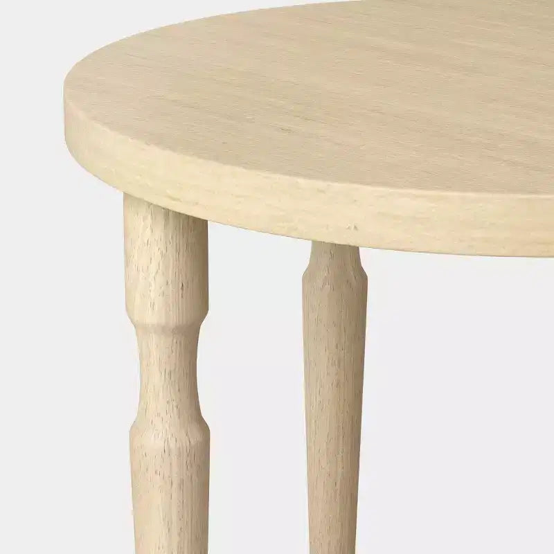 Tavolino in Legno Tornito con Ripiano Naturale - Threshold™