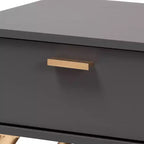 Tavolino da caffè Kelson Wood grigio scuro/oro - Baxton Studio