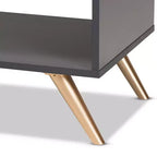 Tavolino da caffè Kelson Wood grigio scuro/oro - Baxton Studio
