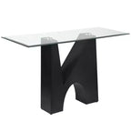 Riverpoint Modern Rectangle Console Table Clear/Black - HOMES: Inside + Out: Steel Frame, Beveled Edge