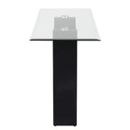 Riverpoint Tavolo Console Rettangolare Moderno Trasparente/Nero - HOMES: Inside + Out: Struttura in acciaio, bordo smussato