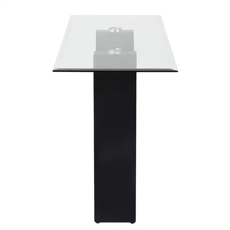 Riverpoint Tavolo Console Rettangolare Moderno Trasparente/Nero - HOMES: Inside + Out: Struttura in acciaio, bordo smussato