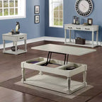Tavolino Hemingway Alabaster - Steve Silver Co.: Stile Cottage, Gambe tornite, Ripiano portaoggetti, Piano in assi