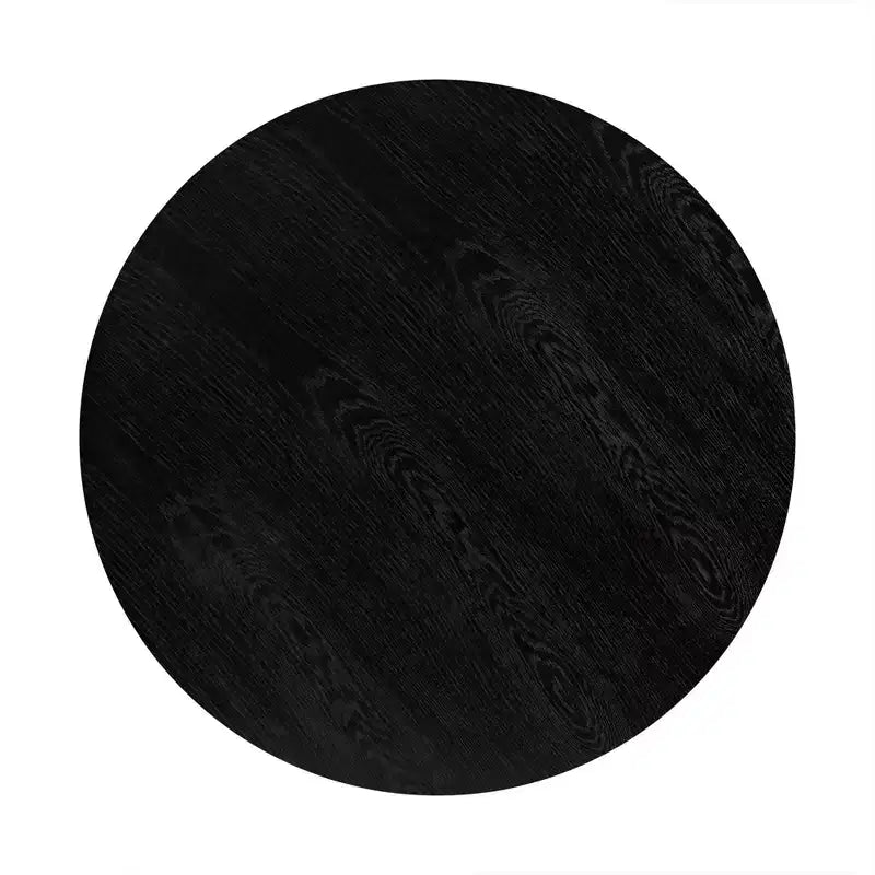 Tavolino rotondo Sylvie in rovere/metallo nero - Armen Living