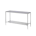 Acme Furniture Adelrik Console Glass Table Chrome Finish