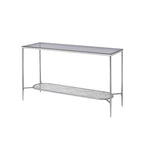 Acme Furniture Adelrik Console Glass Table Chrome Finish