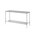 Tavolo consolle in vetro Adelrik di Acme Furniture con finitura cromata