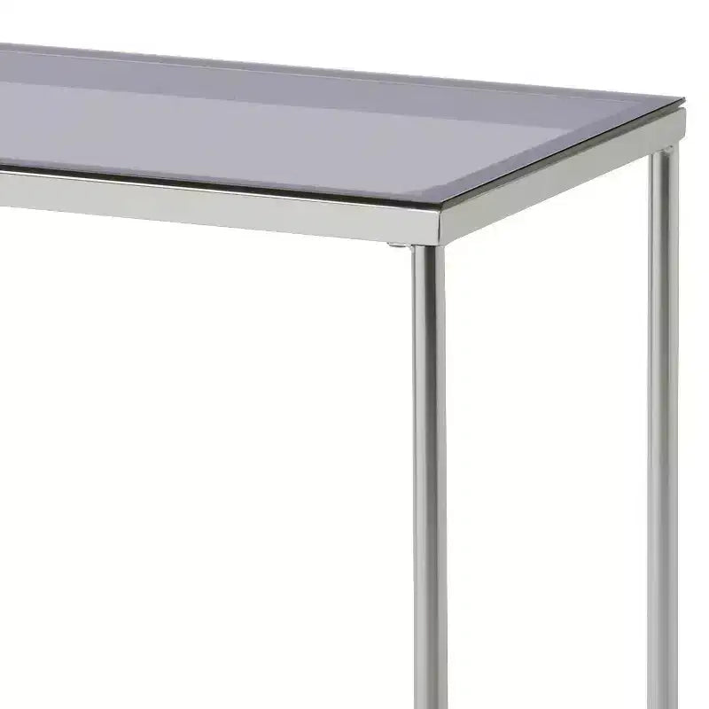 Tavolo consolle in vetro Adelrik di Acme Furniture con finitura cromata