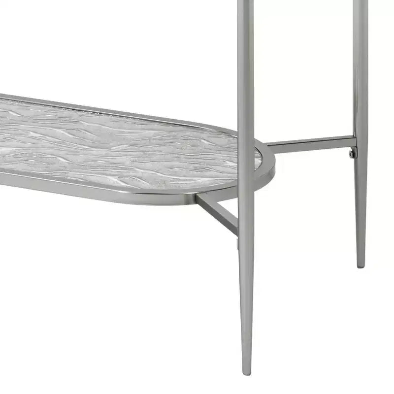 Tavolo consolle in vetro Adelrik di Acme Furniture con finitura cromata