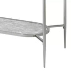 Tavolo consolle in vetro Adelrik di Acme Furniture con finitura cromata