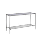 Tavolo consolle in vetro Adelrik di Acme Furniture con finitura cromata