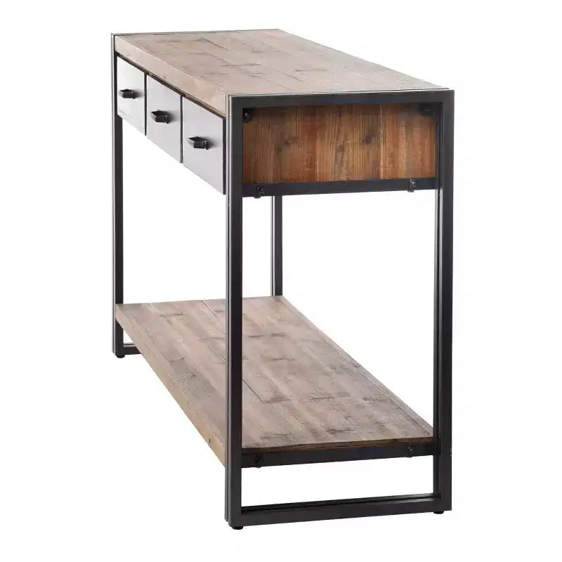 Consolle Calvin con Struttura in Metallo Naturale/Nero - StyleCraft
