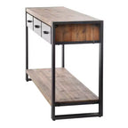 Consolle Calvin con Struttura in Metallo Naturale/Nero - StyleCraft