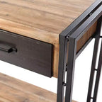 Consolle Calvin con Struttura in Metallo Naturale/Nero - StyleCraft