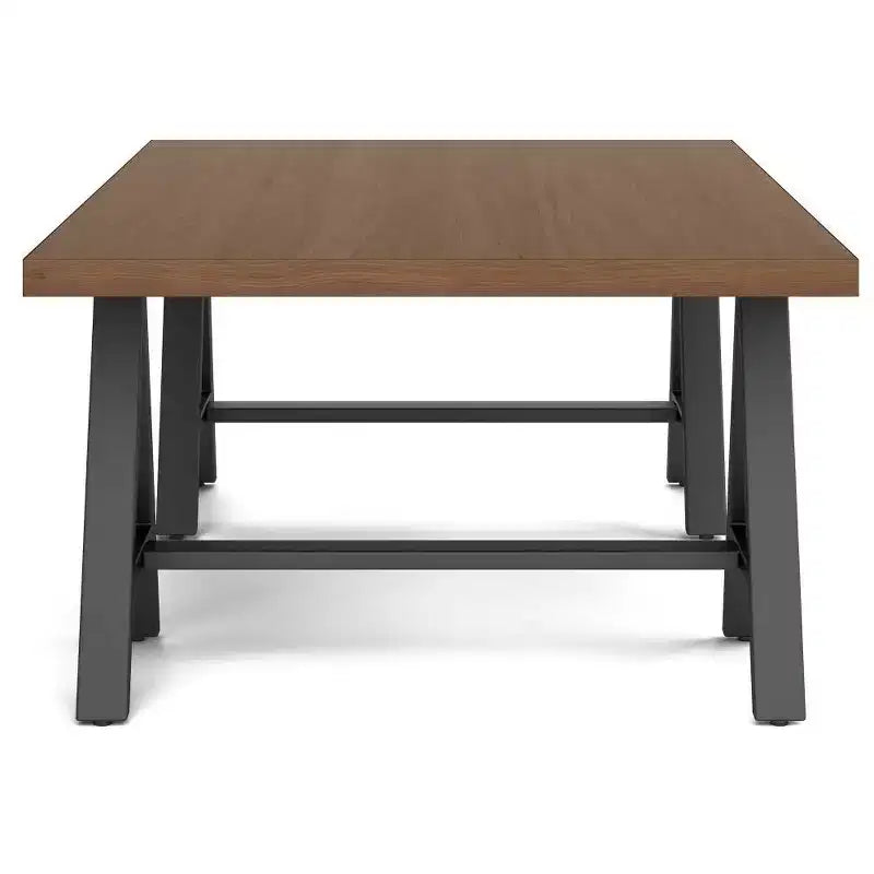 Tavolino da caffè Hawkins in Metallo/Legno Noce - WyndenHall: Rettangolare Industriale Marrone Scuro con Contenitore, Struttura Nera
