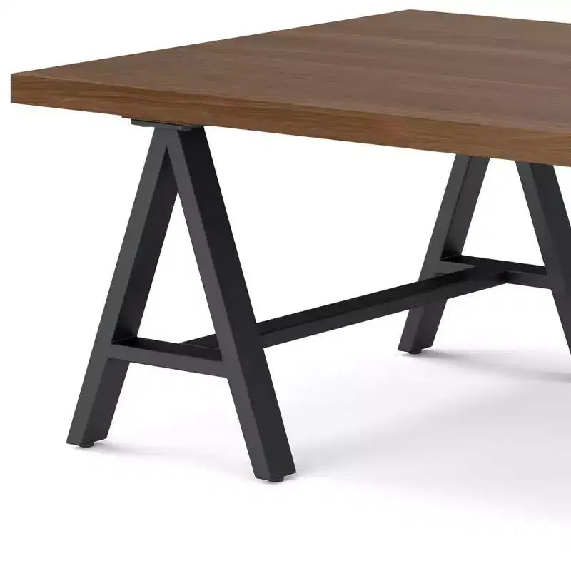 Tavolino da caffè Hawkins in Metallo/Legno Noce - WyndenHall: Rettangolare Industriale Marrone Scuro con Contenitore, Struttura Nera