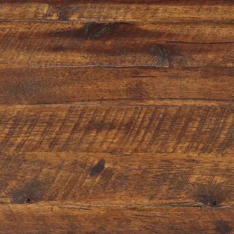 Tavolino da caffè in legno rustico Claremont e 2 tavolini laterali neri - Alaterre Furniture: Set da 3 pezzi con ripiano e cassetti