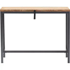 Tavolo console in legno naturale e metallo nero Dobson - Finch: finitura rovere, stile industriale, mensola fissa