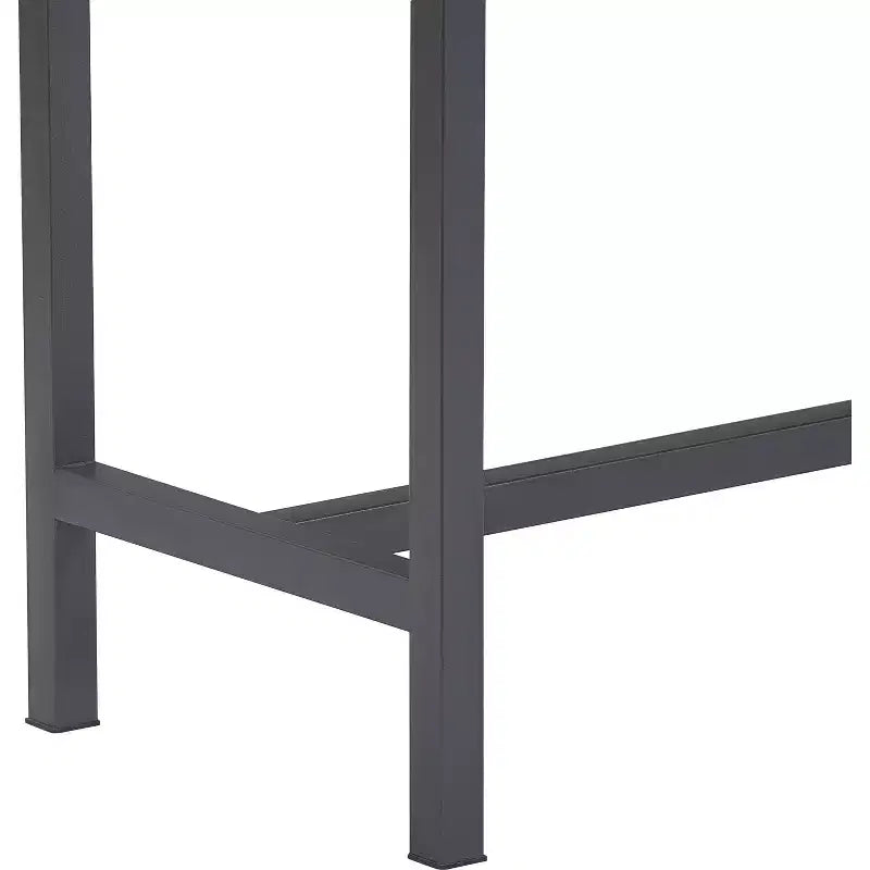 Tavolo console in legno naturale e metallo nero Dobson - Finch: finitura rovere, stile industriale, mensola fissa