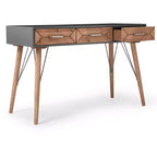 Tavolo consolle da scrivania Friedman grigio - Finch