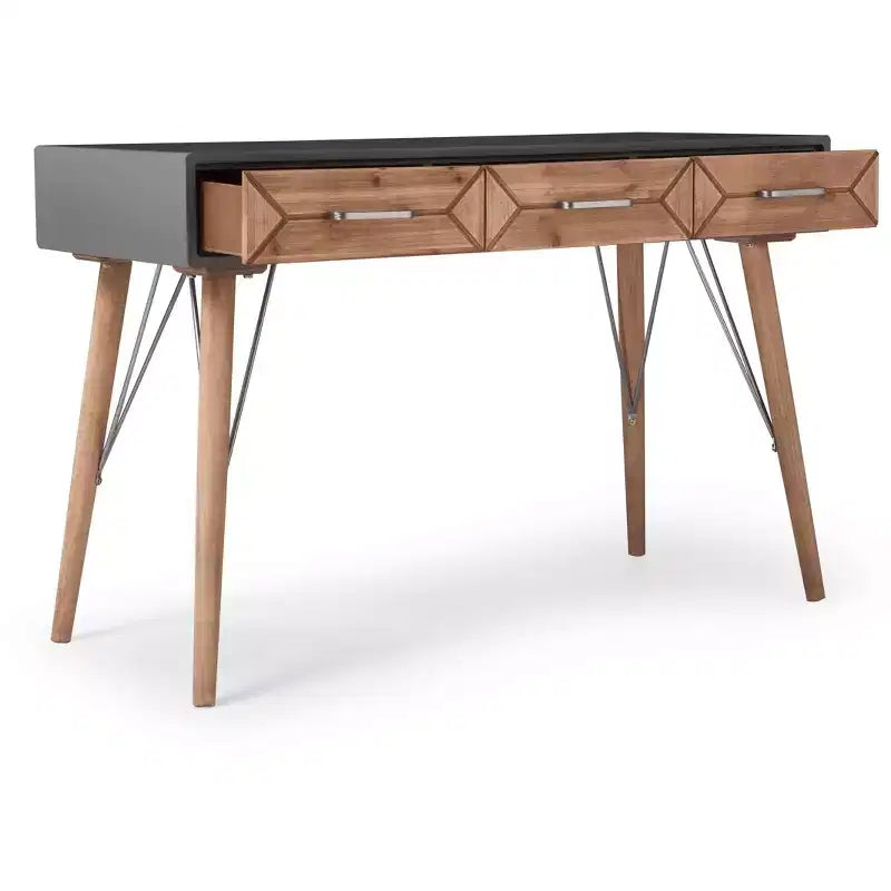 Tavolo consolle da scrivania Friedman grigio - Finch