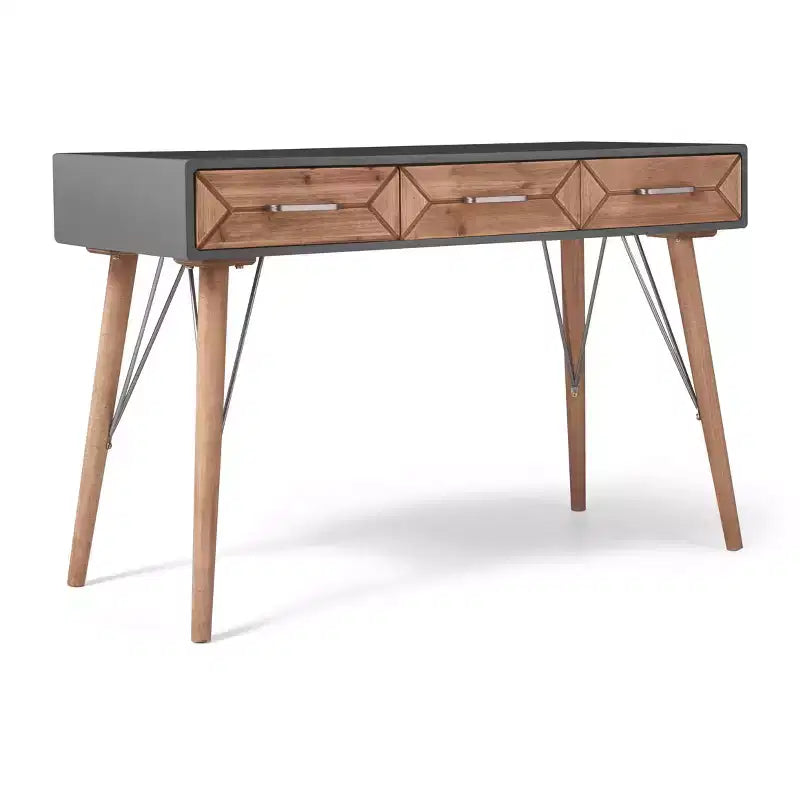 Tavolo consolle da scrivania Friedman grigio - Finch